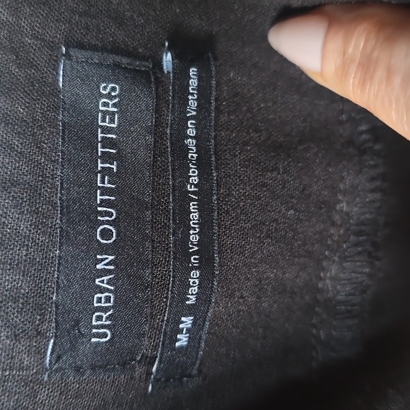 urban outfitters kendall black linen bodycon mini dress M medium - Picture 6 of 11